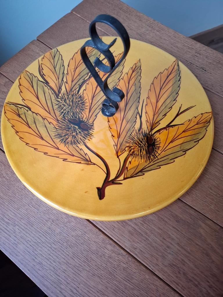 Aegitna Vallauris Made in France schaal met kastanjes, Ophalen of Verzenden