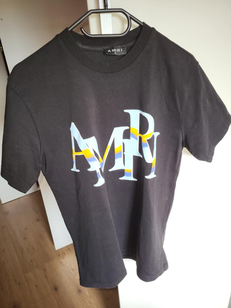 Amiri T-shirt Zwart met Logo - Zo goed als nieuw, Kleding | Heren, T-shirts, Maat 52/54 (L), Zwart, Ophalen of Verzenden, Zo goed als nieuw