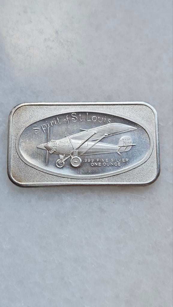 1 ounce vintage  zilverbaar, Ophalen of Verzenden