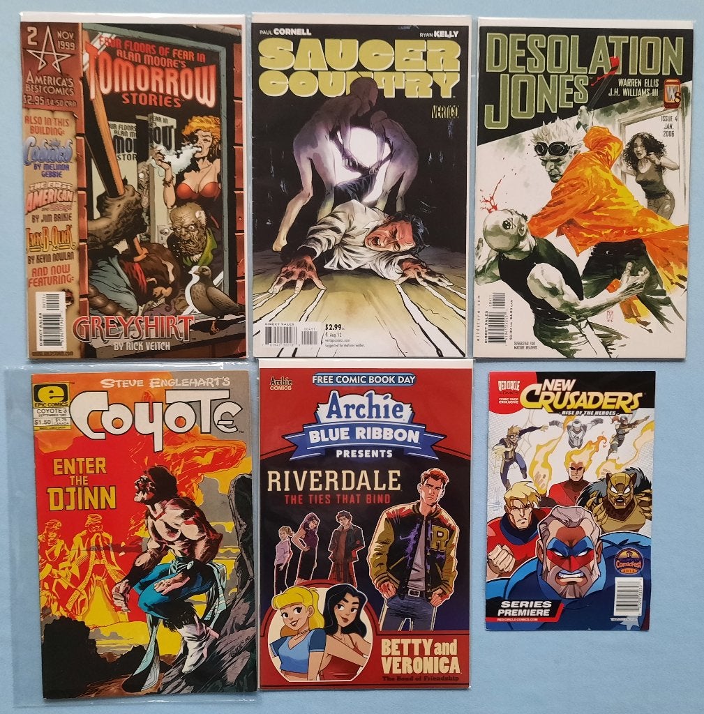 6 comics, Vertigo, Epic comics, Archie comics, Wildstorm etc, Eén comic, Ophalen of Verzenden, Gelezen, Amerika