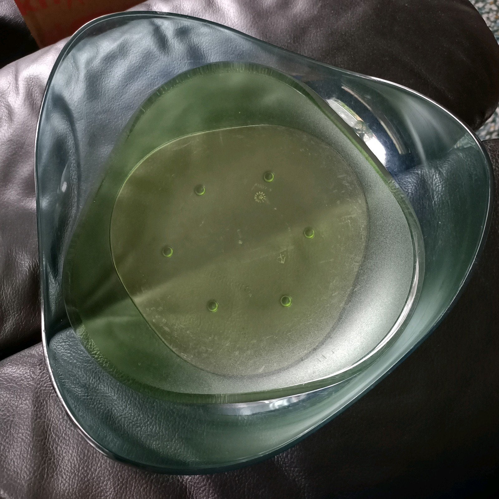 Tupperware groene sla schaal,lichte gebruikssporen., Ophalen, Gebruikt, Groen, Schaal