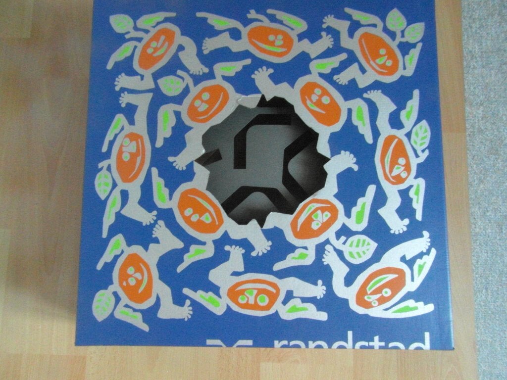 Randstad metalen schaal in originele doos, koker van Marcel, Ophalen of Verzenden, Nieuw, Reclamebord