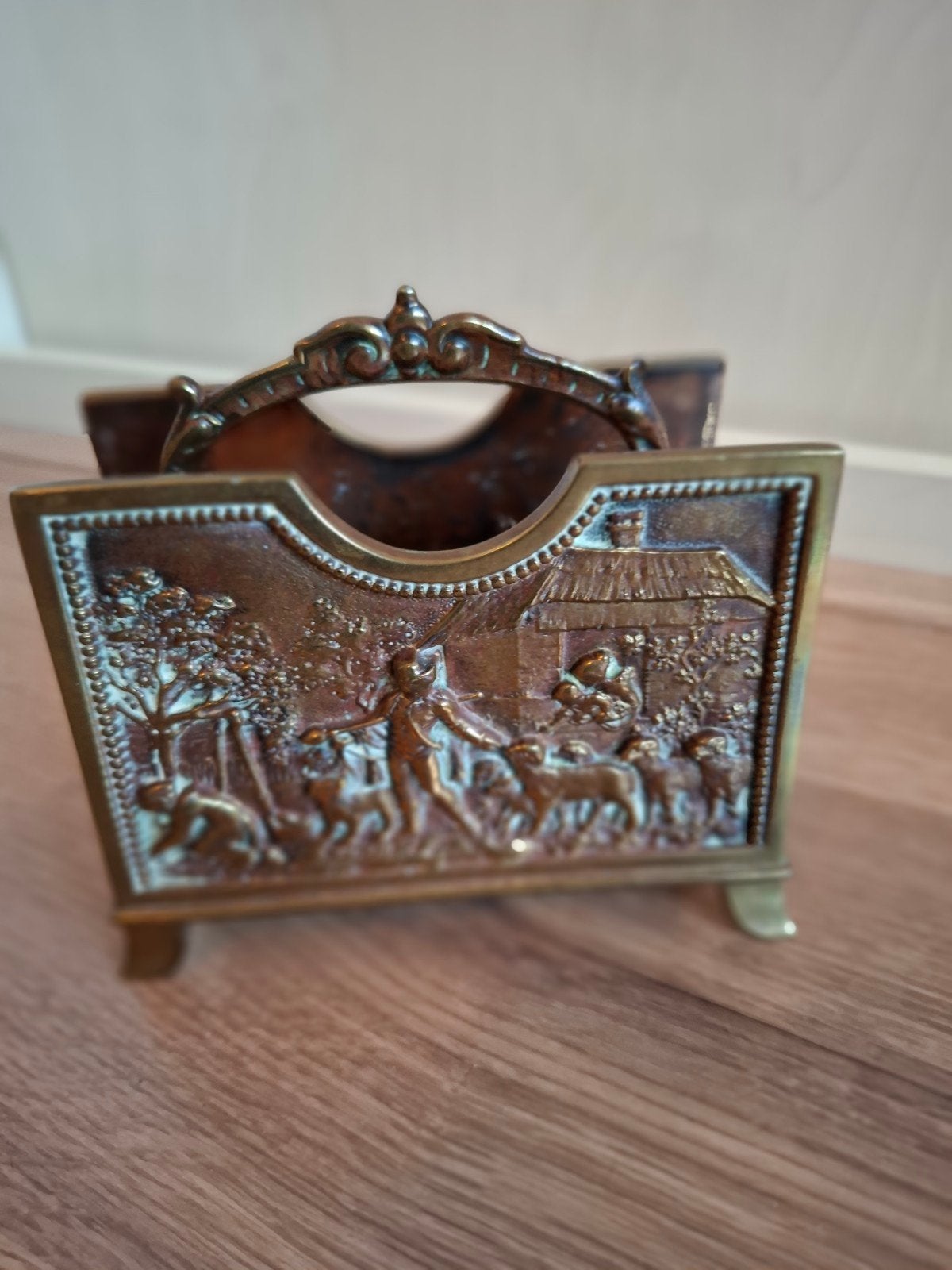 Antiek Koper Post- krantenbakje, Ophalen of Verzenden