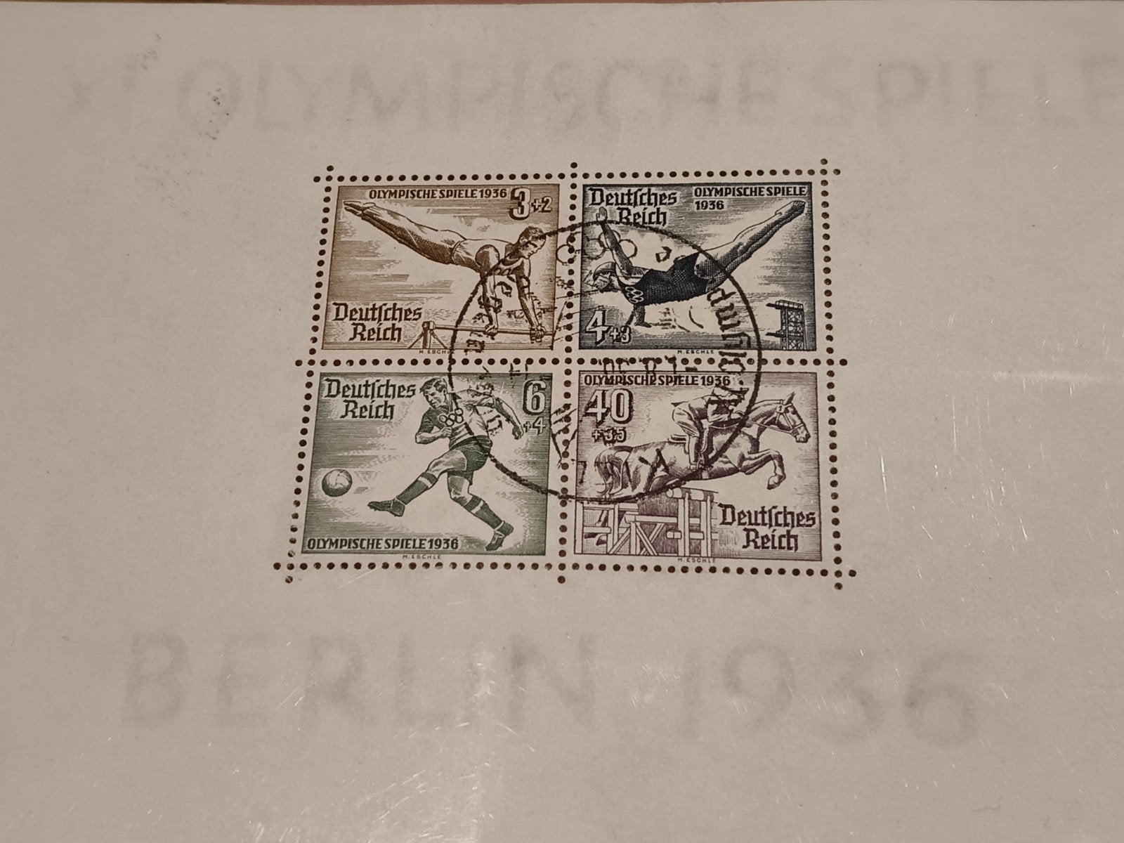 Duitse postzegels Olympische Spelen Berlijn 1936, Postzegels en Munten, Ophalen of Verzenden, Duitse Keizerrijk, Gestempeld