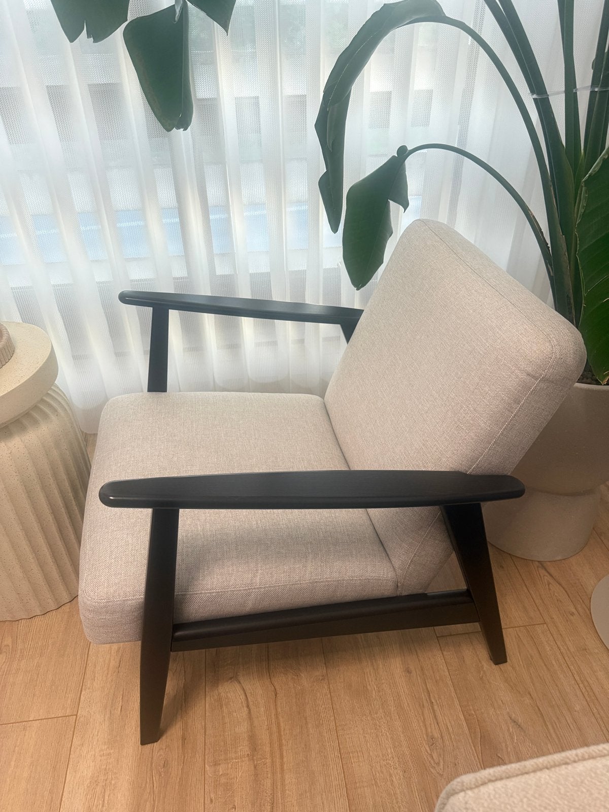 EKENÄSET Fauteuil, Kilanda lichtbeige, Ophalen, Zo goed als nieuw, 75 tot 100 cm