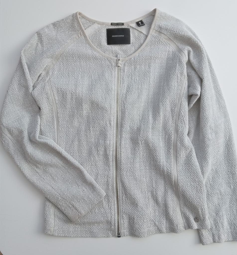 Maison Scotch beige, katoenen vest met rits, maat M, Kleding | Dames, Truien en Vesten, Zo goed als nieuw, Maat 38/40 (M), Beige