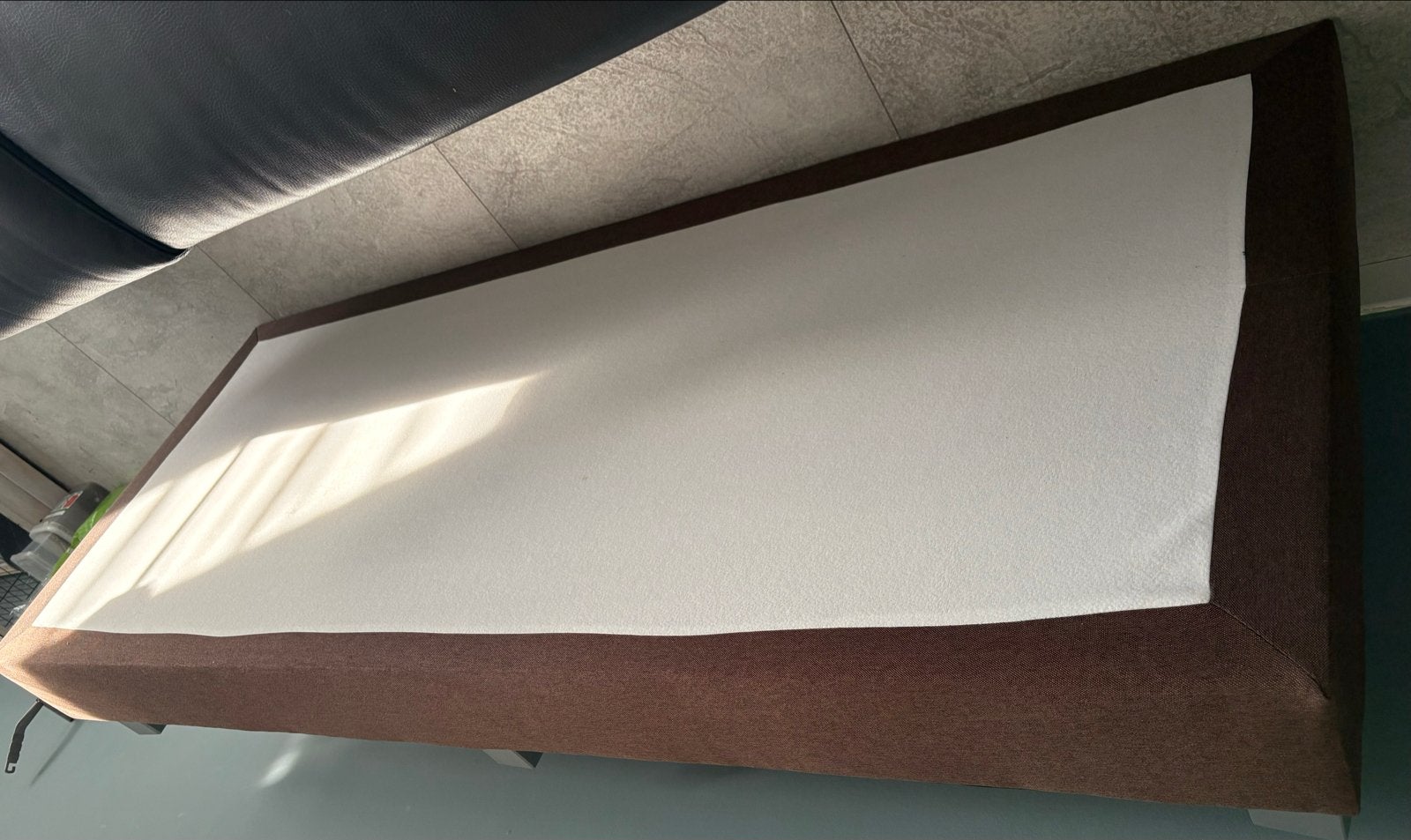 Nette boxspringbodem 90x210 cm - Bruin eenpersoons, Huis en Inrichting, Slaapkamer | Bedden, Ophalen, Gebruikt, 90 cm, Eenpersoons
