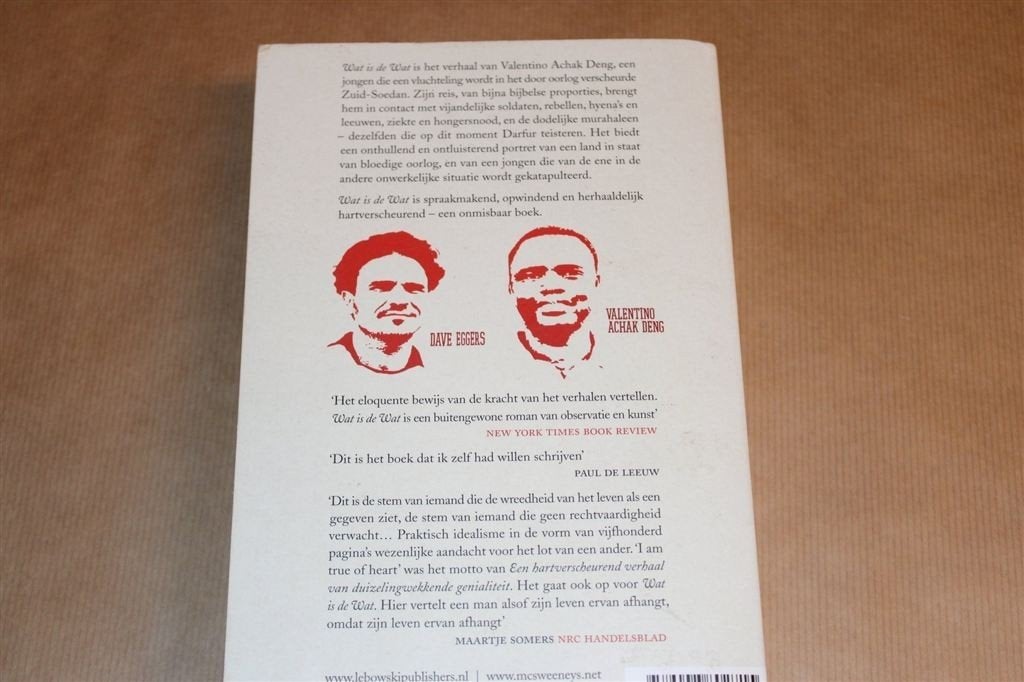 Wat is de Wat — Dave Eggers — Ware Vluchtelingenroman, Boeken, Ophalen of Verzenden, Gelezen