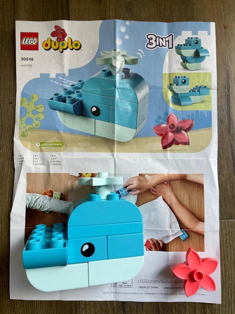 LEGO Duplo Walvis 30648, Gebruikt, Overige thema's, Compleet, Ophalen of Verzenden