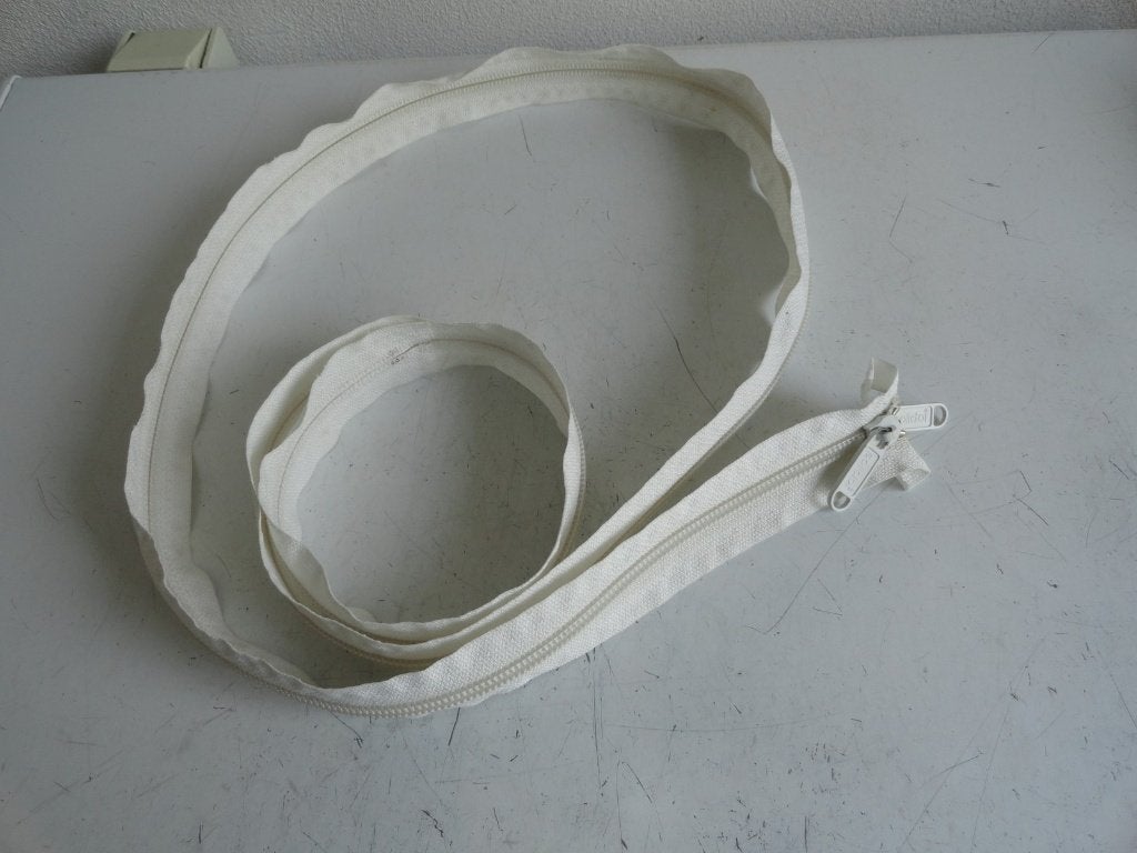 Rits, lange witte rits Solidor, 150 cm lang, Caravans en Kamperen, Ophalen of Verzenden, Gebruikt