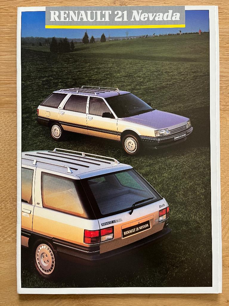 Autofolder/Brochure Renault 21 Nevada 1987  Duitse taal, Ophalen of Verzenden, Nieuw, Renault