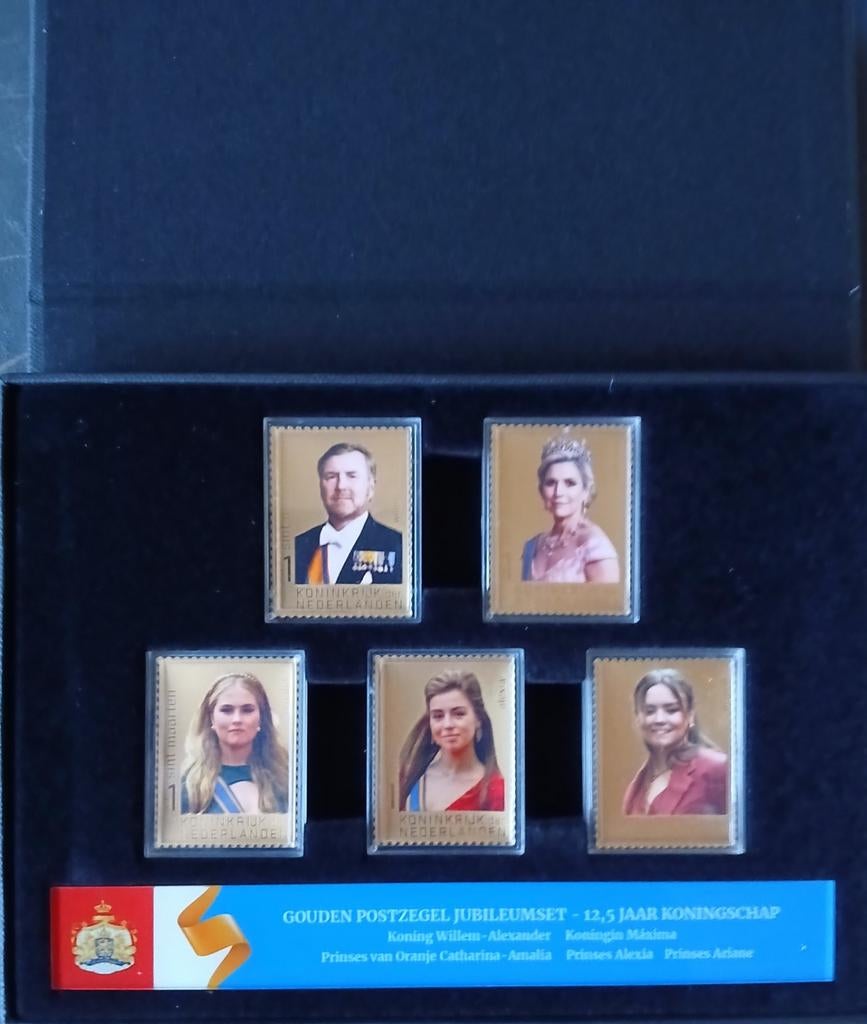 Gouden Postzegel Jubileumset 12.5 jaar koningschap, Postzegels en Munten, Ophalen of Verzenden, Na 1940, Postfris