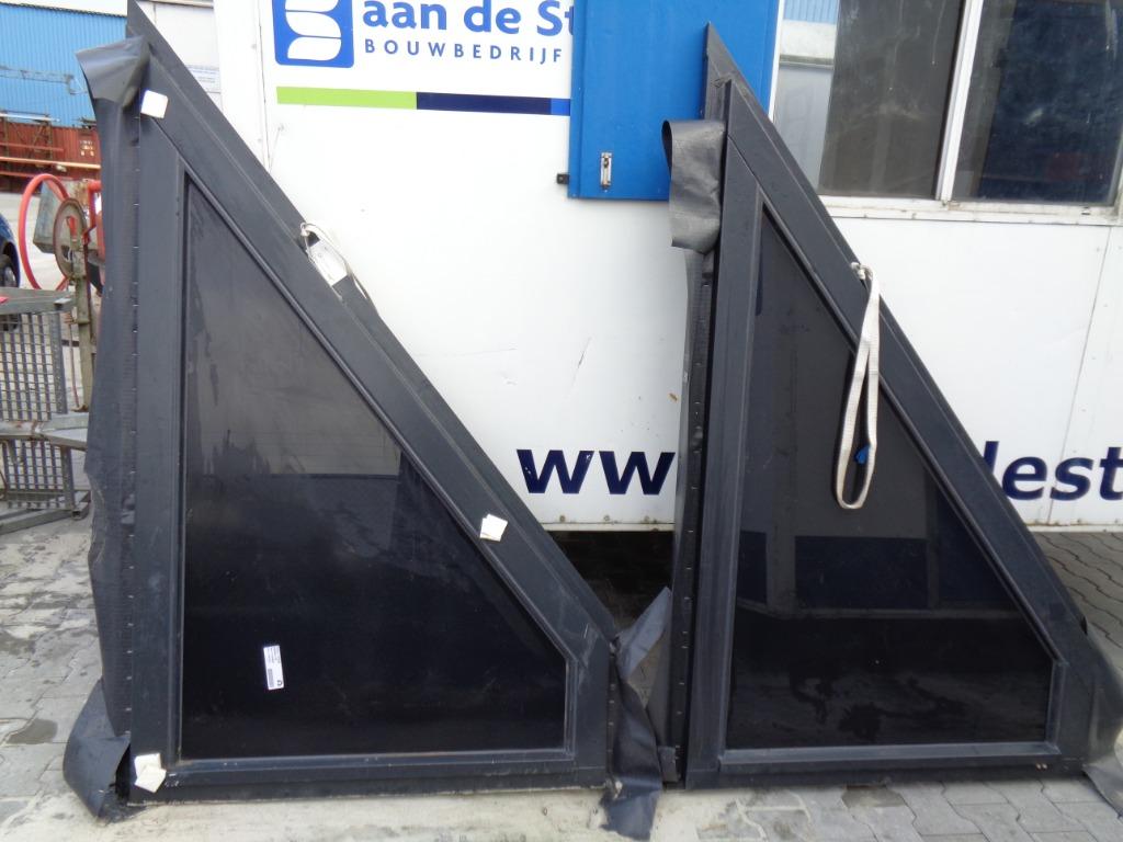 2 rechtse HEBO GEVELKOZIJNEN ook geschikt voor maken VERANDA, Ophalen, 80 tot 120 cm, 80 tot 120 cm, Nieuw