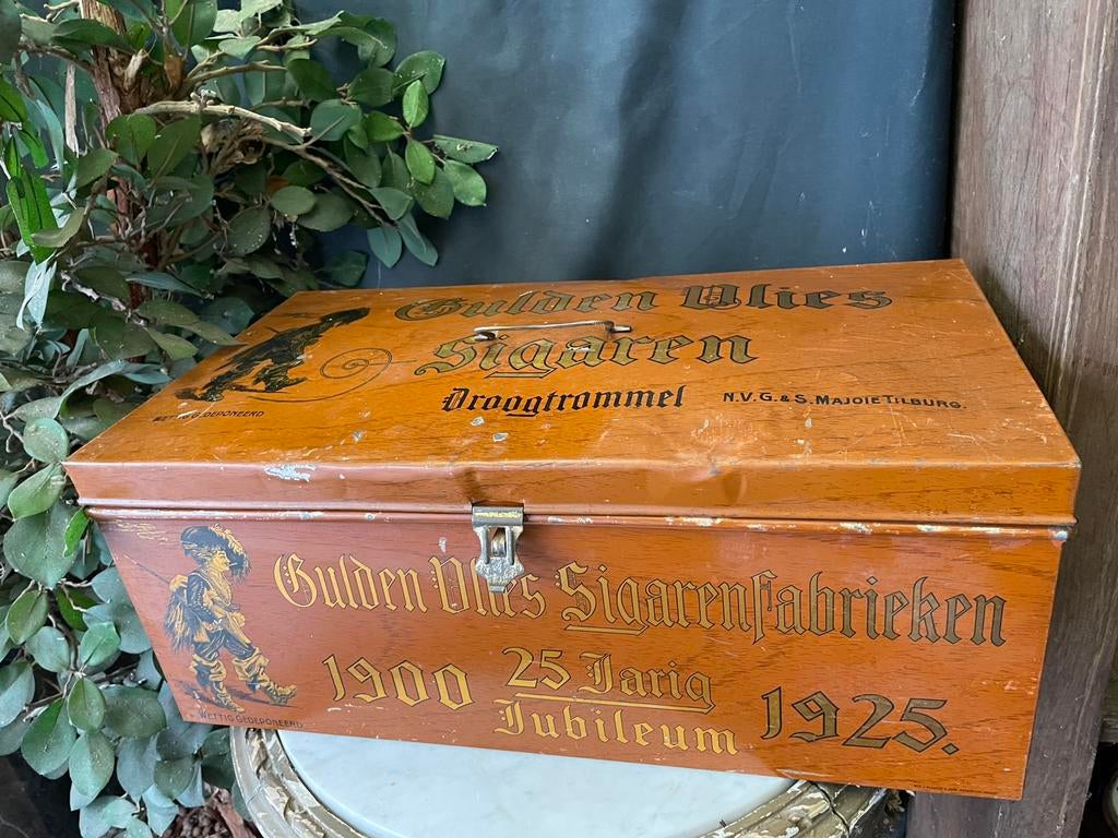 Sigarenblik / antiek, Ophalen, Gebruikt, Overige, Overige merken