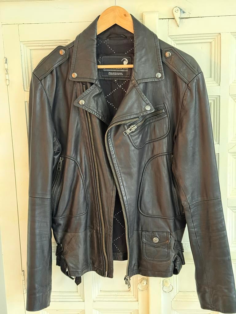 Goosecraft Leren Jas Biker 502 - Maat M, Ophalen of Verzenden, Zo goed als nieuw, Maat 48/50 (M), Zwart
