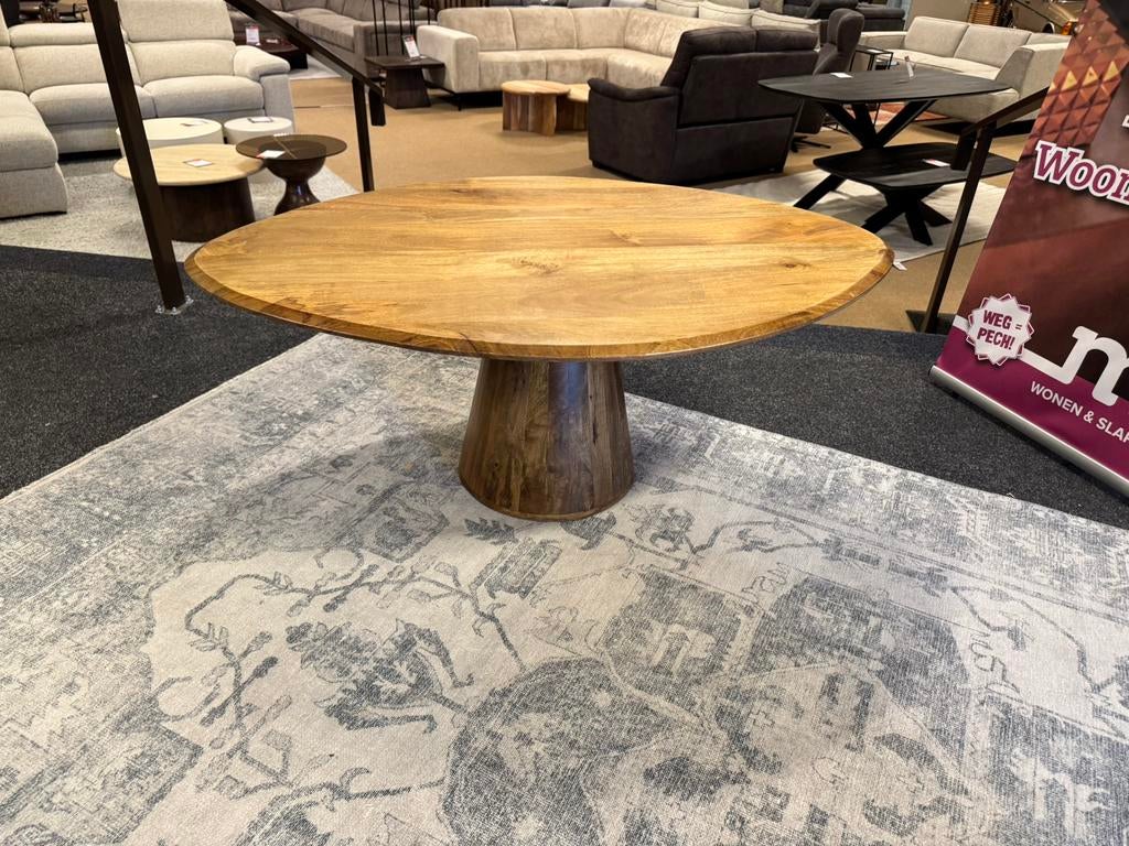 Salontafel Organisch Bruin mangohout 120cm 50%Korting, Huis en Inrichting, Tafels | Salontafels, Ophalen, 100 tot 150 cm, Nieuw