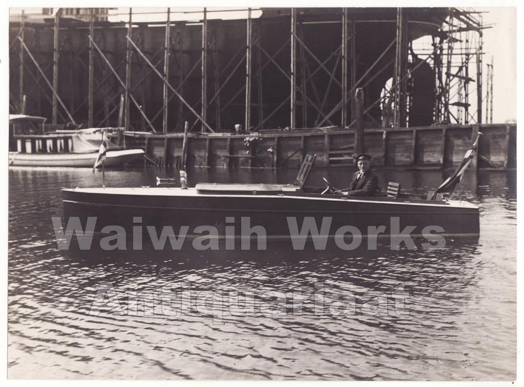 Grote foto 1916 boot sloep De Nel werf van der Giessen, Verzamelen, Gebruikt, Verzenden, Kaart, Foto of Prent, X