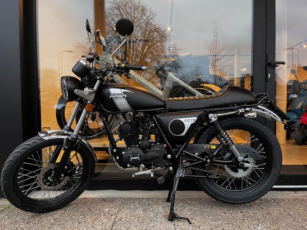 Mash Fifty 50 | Brommer | Mat Zwart | 4T | Op Voorraad, Fietsen en Brommers, Brommers | Overige merken, MASH, Onbekend, Onbekend