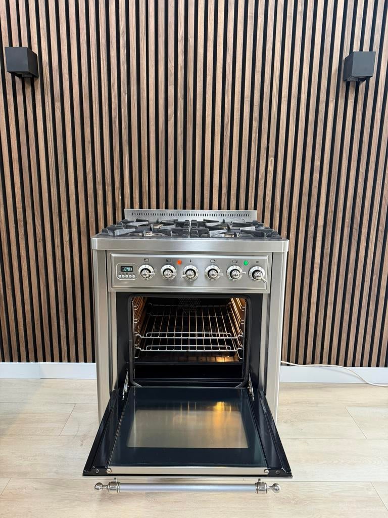 Luxe Boretti Majestic Fornuis 70 cm (Gratis bezorgen, 5258sh, Ophalen of Verzenden, Zo goed als nieuw, Gas