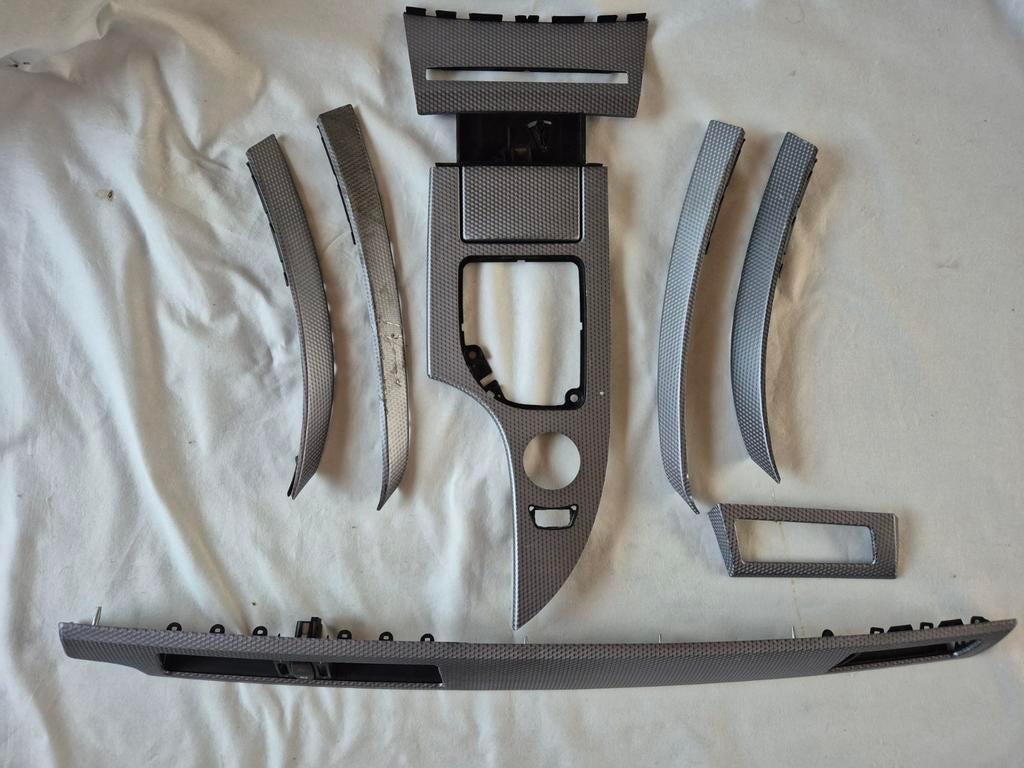 BMW E60 E61 5 SERIE ALUMINIUM/ CARBON LOOK LIJSTEN, Ophalen of Verzenden, Gebruikt, BMW