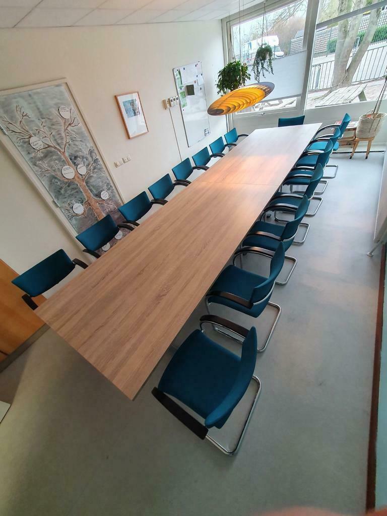 Vergadertafel / workbench met nieuw blad 400x80/100 480x120, Werkplek, Ophalen of Verzenden, Tafel