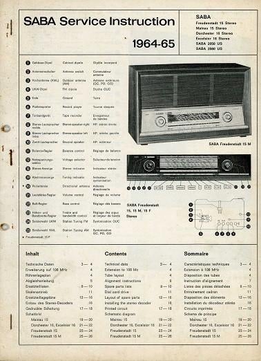 Diverse service documentatie SABA tv en radio, Verzamelen, Elektronische Apparatuur, Overige typen, Ophalen of Verzenden