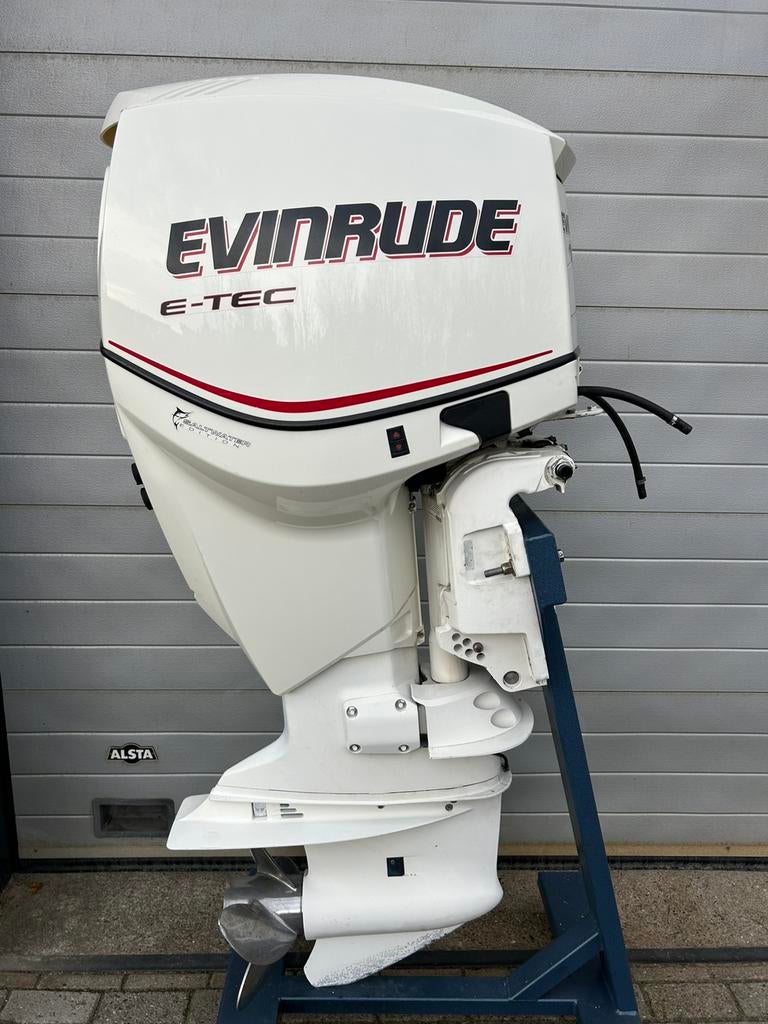 Evinrude E-TEC 150 pk,  extra langstaart(25'') uit 2007, Watersport en Boten, Buiten- en Binnenboordmotoren, Ophalen, Gebruikt