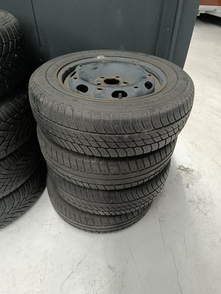 Velgen met banden 165/70/14 5x100 Skoda Fabia/Polo, Auto-onderdelen, Banden en Velgen, 14 inch, Gebruikt, Banden en Velgen, Ophalen of Verzenden