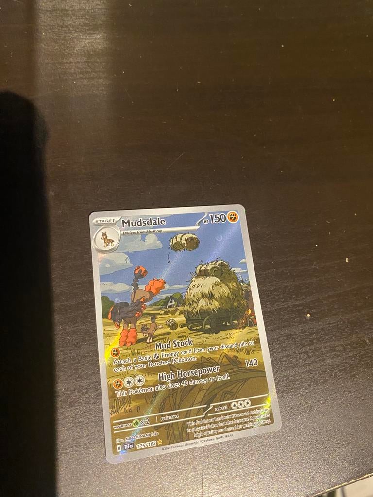Mudsdale pokemon kaart 175/162, Ophalen of Verzenden, Zo goed als nieuw