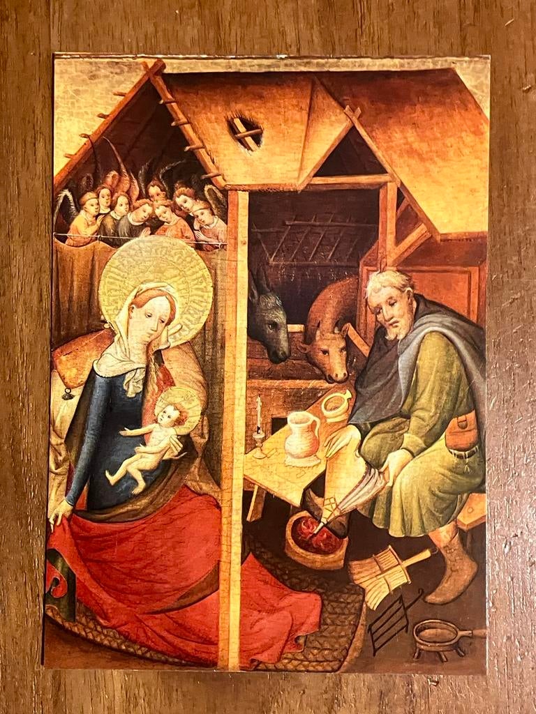 Kerstkaart Geboorte van Christus. Altaar Die Goldene Tafel, Ophalen of Verzenden, 1980 tot heden, Ongelopen, Feest(dag)