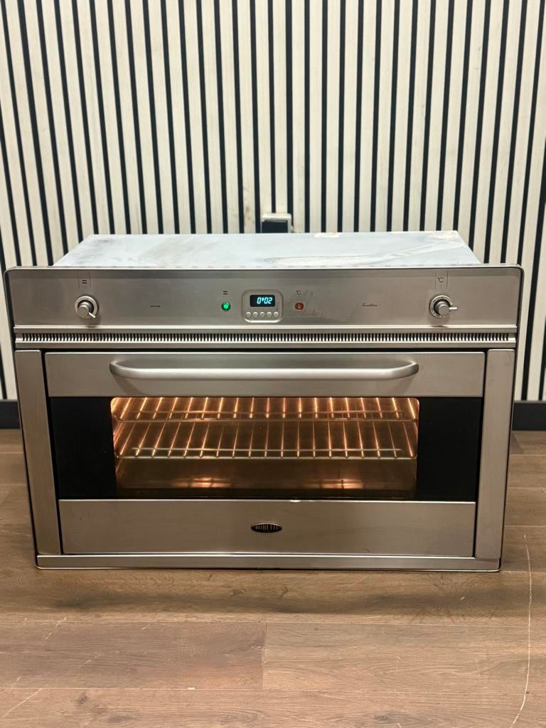 Luxe Boretti inbouwoven RVS multifunctioneel 90 cm, Witgoed en Apparatuur, Ovens, Hete lucht, Fornello Esperta, Ophalen of Verzenden