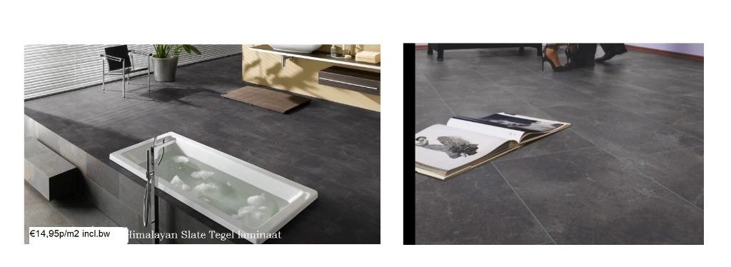 Tegel Laminaat Antraciet Himalaya 138cm lang X 32,6cm breed, Huis en Inrichting, Stoffering | Vloerbedekking, 75 m² of meer, Zwart