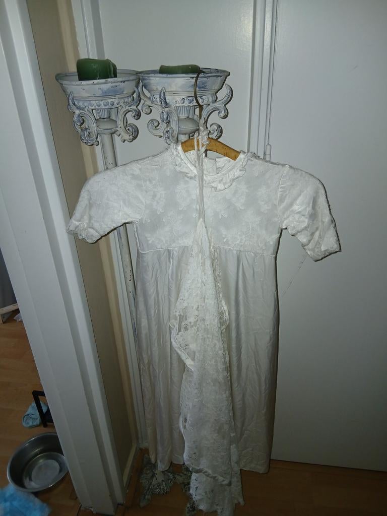 Oude doopjurk met kanten details, Ophalen of Verzenden, Gebruikt, Vintage, Meisje