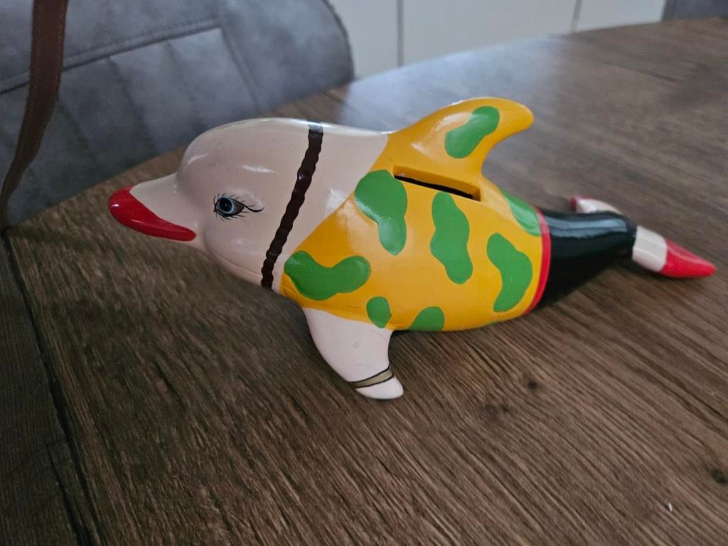 Dolfijn Spaarpot deftige dame, Verzamelen, Poppetjes en Figuurtjes, Ophalen of Verzenden, Gebruikt