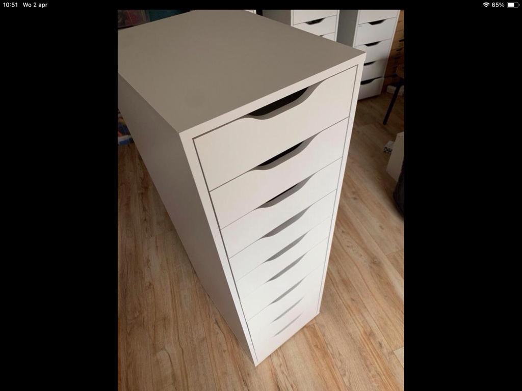 Ladekast ikea Alex model veel lades wit. Afhalen zuidhorn, Ophalen, Minder dan 50 cm, 5 laden of meer, Zo goed als nieuw