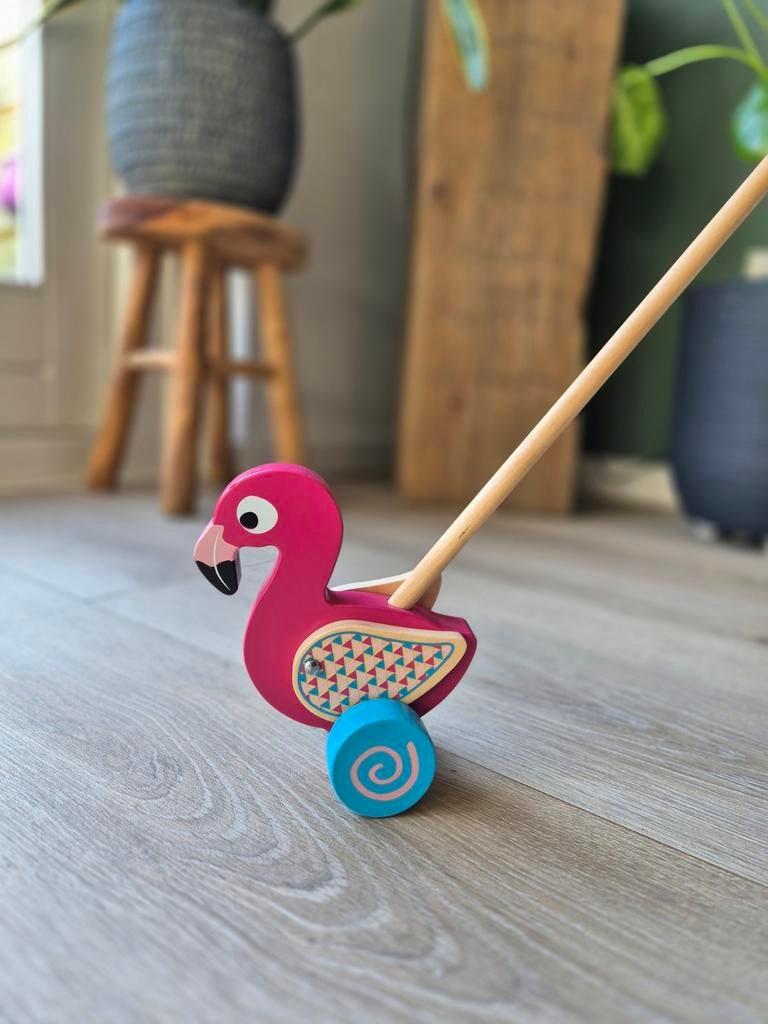 Flamingo duwstok, Kinderen en Baby's, Speelgoed | Overig, Ophalen of Verzenden, Jongen of Meisje