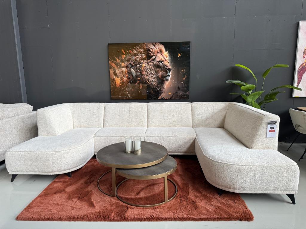 Snel leverbaar| Bouclé | U-bank | Hoekbank | Utrecht, Ophalen, Info@trendvortex.com, 4131 NH, Hoekbank