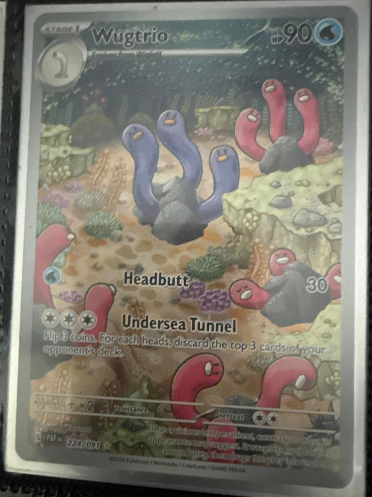 Wugtrio - Pokémon kaart, Ophalen of Verzenden, Zo goed als nieuw, Losse kaart