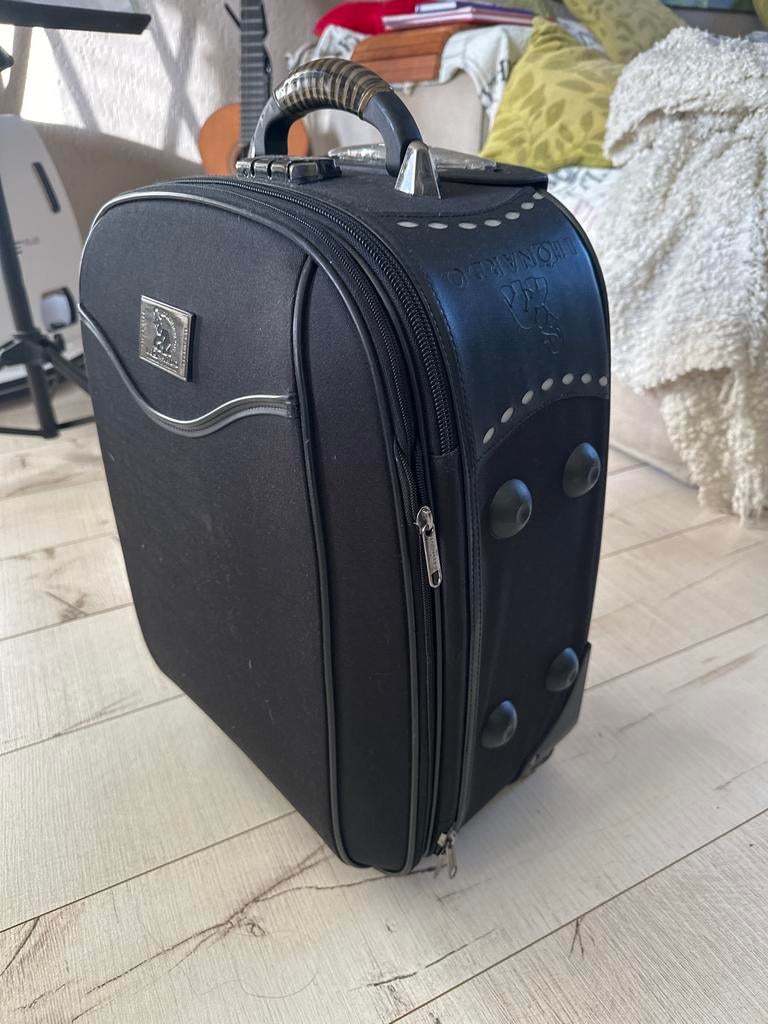 Leonardo Trolley / reiskoffer, Sieraden, Tassen en Uiterlijk, Koffers, Slot, Ophalen of Verzenden, Zo goed als nieuw, Minder dan 35 cm