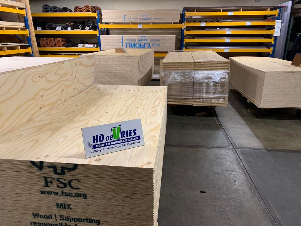 Underlayment platen 18mm. €28,50. Scherpe prijzen., Ophalen, Nieuw