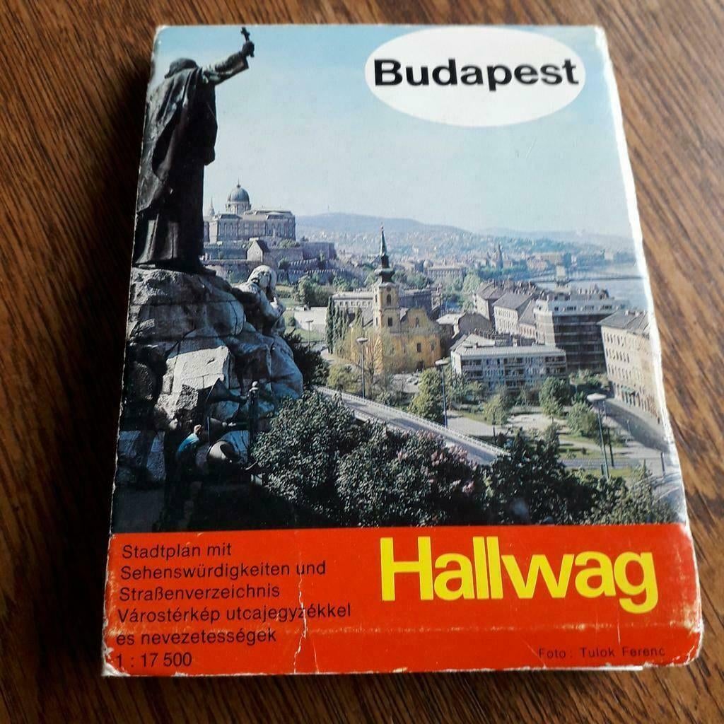 Boedapest Hongarije Stadsplattegrond 1977/1978 1:17.500, Boeken, Atlassen en Landkaarten, Gelezen, 1800 tot 2000, Europa Overig