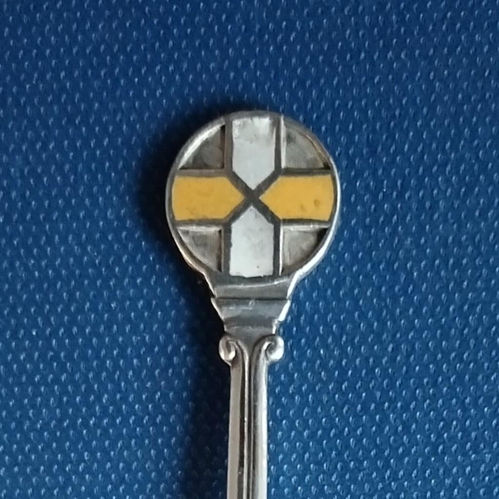 verzilverd lepeltje Wit Gele Kruis (Nieuwpoort 90), zorg, Ophalen of Verzenden