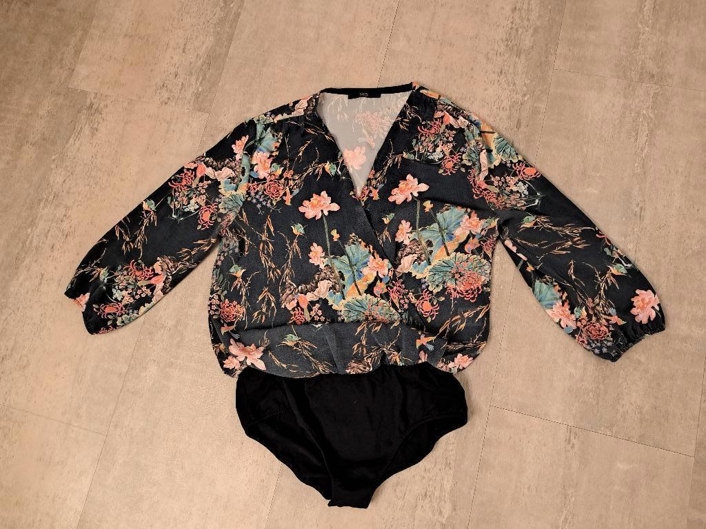 Studio Mo overslagblouse - M, Kleding | Dames, Maat 38/40 (M), Studio Mo, Blauw, Ophalen of Verzenden