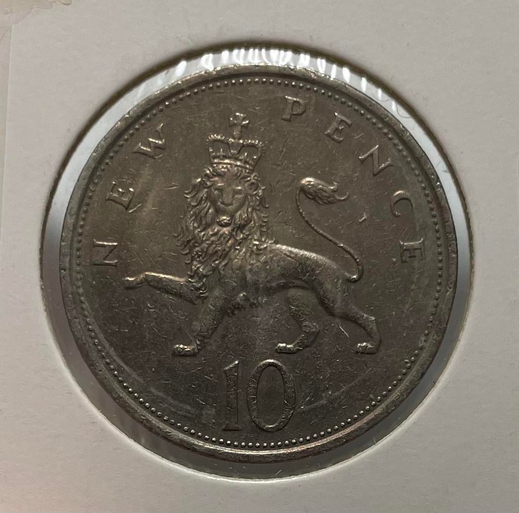 10 new pence Engeland 1976, Ophalen of Verzenden, Overige landen