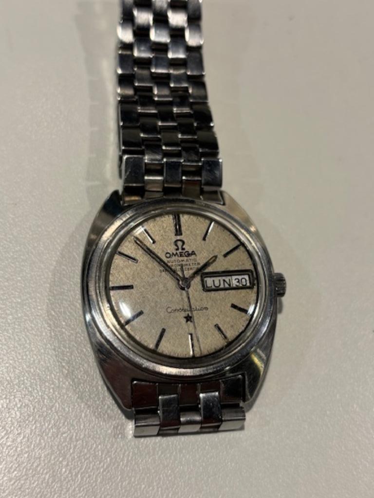 Omega Constellation C--shape day date 168.019, Staal, Gebruikt, Staal, Vonk Juweliers