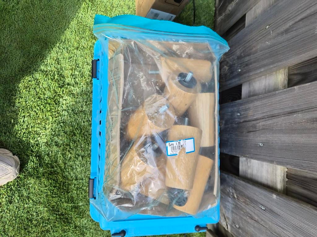 Houten meubelpoten - set, Ophalen, Tafelpoot, Minder dan 50 cm, Modern