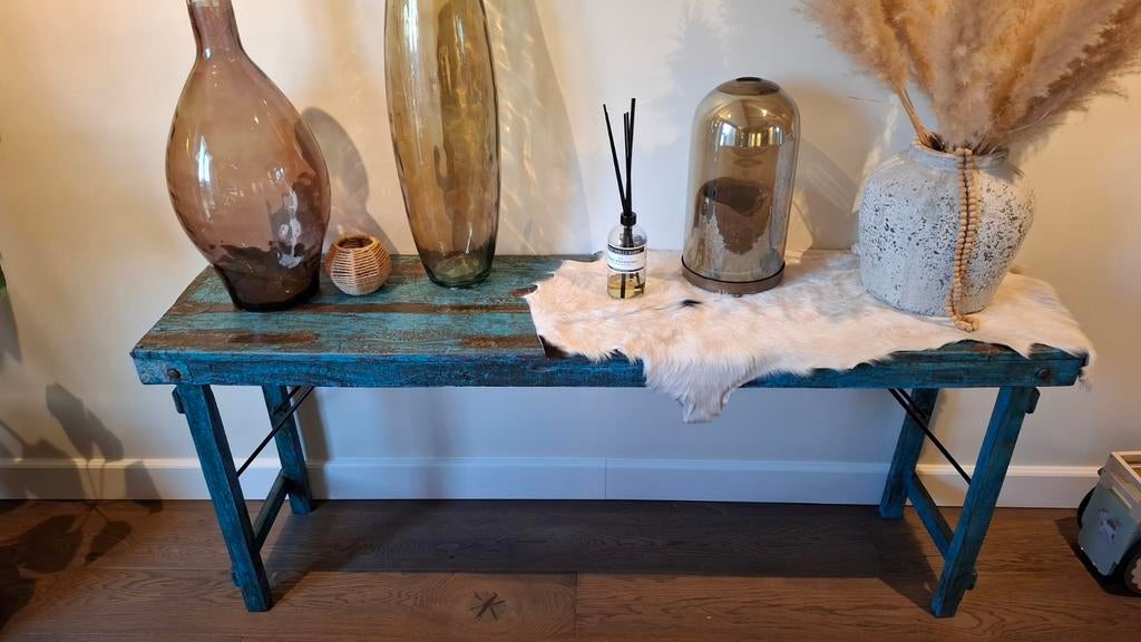 Unieke sidetable  - 170 x 42 x 73, Huis en Inrichting, Tafels | Sidetables, Zo goed als nieuw, 25 tot 50 cm, 150 tot 200 cm, Rechthoekig