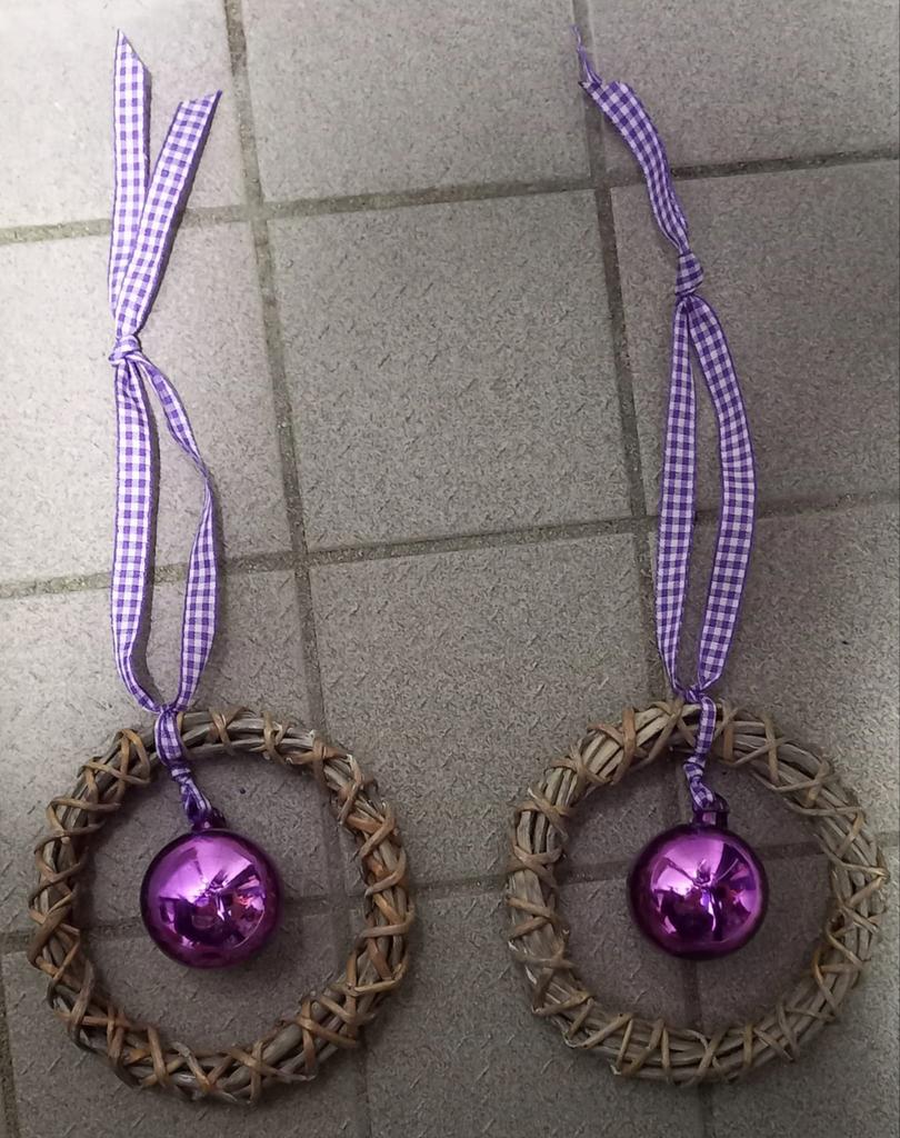 Paarse Hangers Decoratie - Set van 2, Ophalen of Verzenden, Zo goed als nieuw