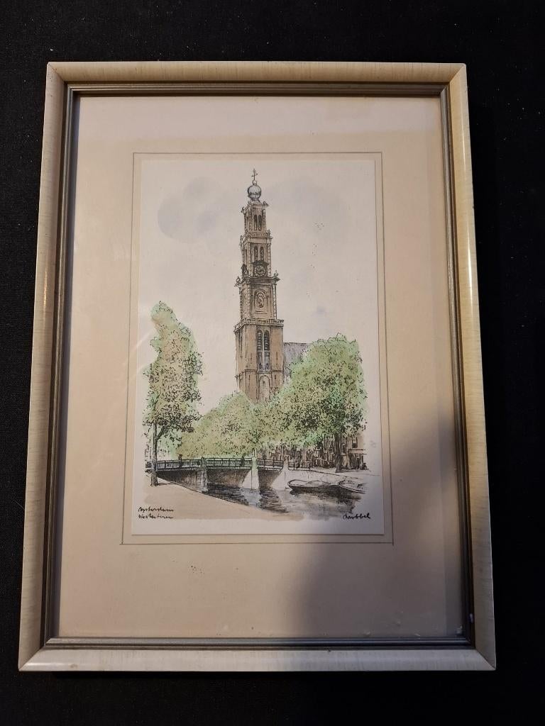 Westertoren Amsterdam – Brobbel prent ca. 1960, Ophalen