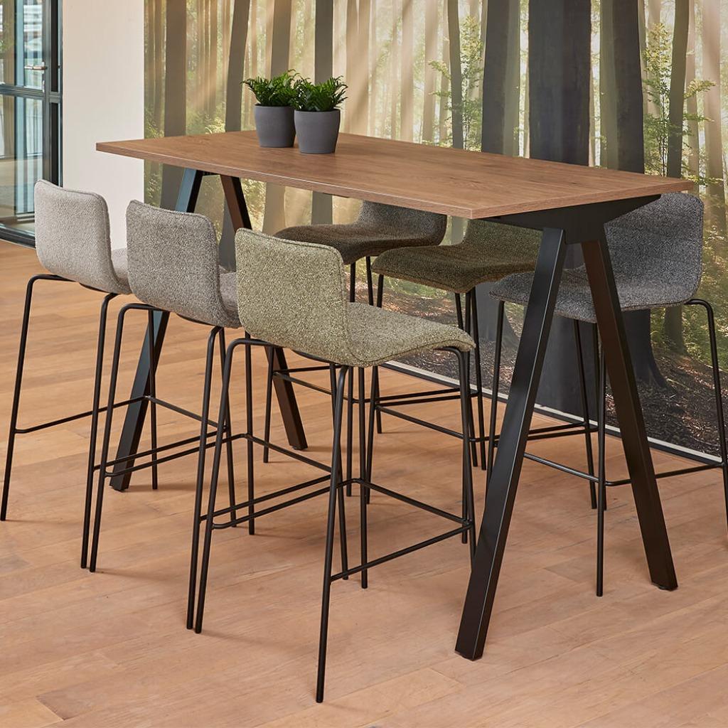 kantinetafel hoog V-poot | bartafel Uit voorrraad leverbaar!, Huis en Inrichting, Ophalen, Nieuw